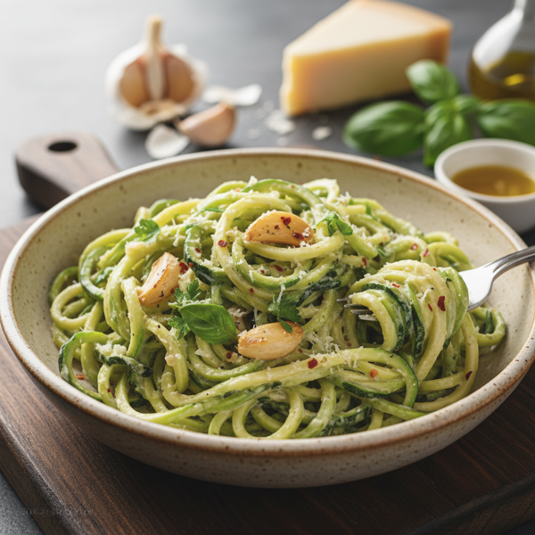 Garlic Parmesan Zucchini Noodles recipe