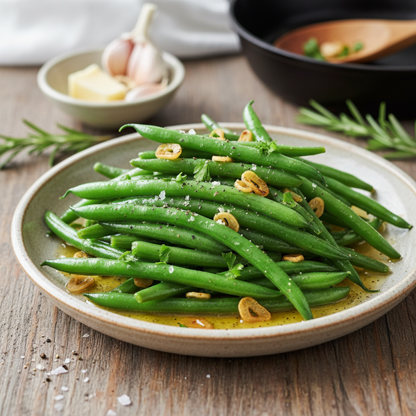 Garlic Sautéed Green Beans with Butter recipe