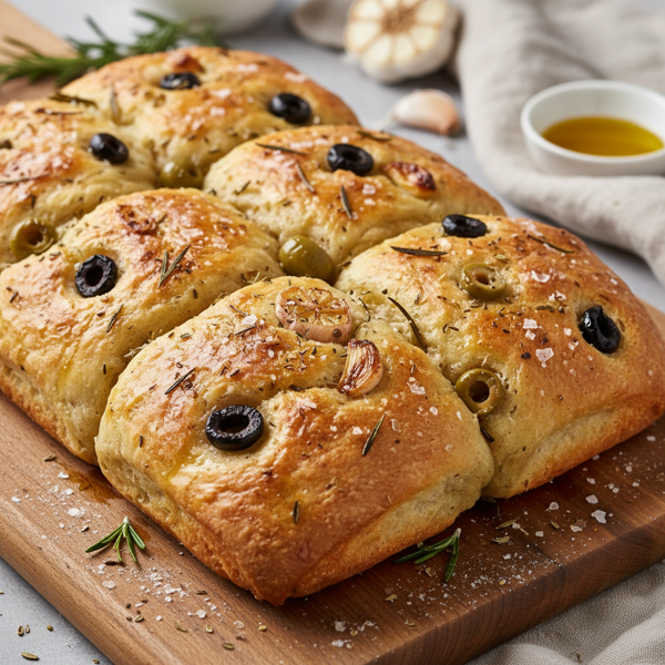 Garlic & Olive Biscuit-Style Focaccia recipe
