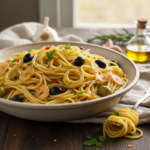Garlic and Olive Oil Spaghetti Delight recipe