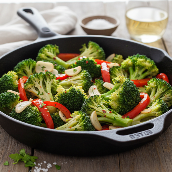 Garlic and Red Pepper Broccoli Delight recipe