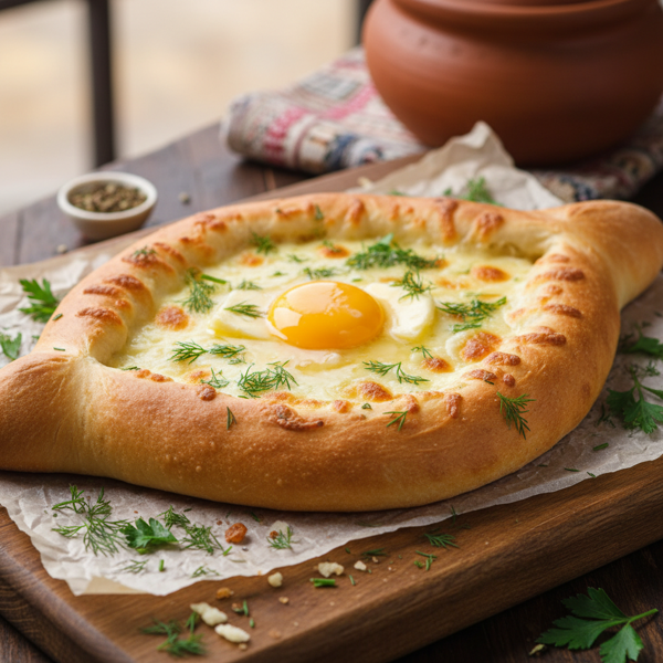 Georgian Cheese-Filled Khachapuri recipe