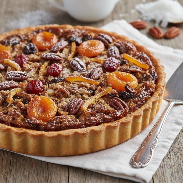 German Coconut Pecan Fruit Pie recipe