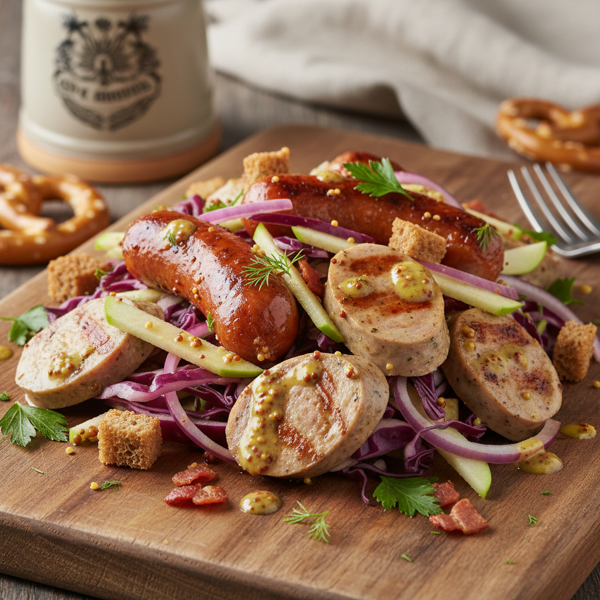 German Inspired Sausage Salad Delight recipe