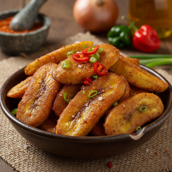 Ghanaian Spicy Fried Plantains recipe