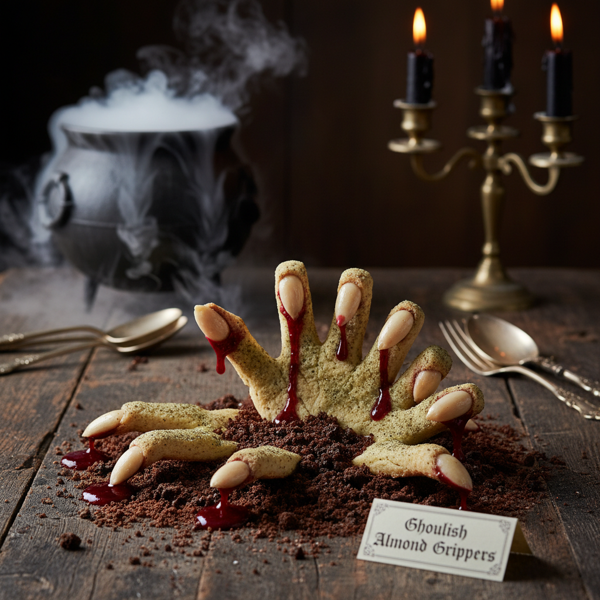 Ghoulish Almond Grippers recipe