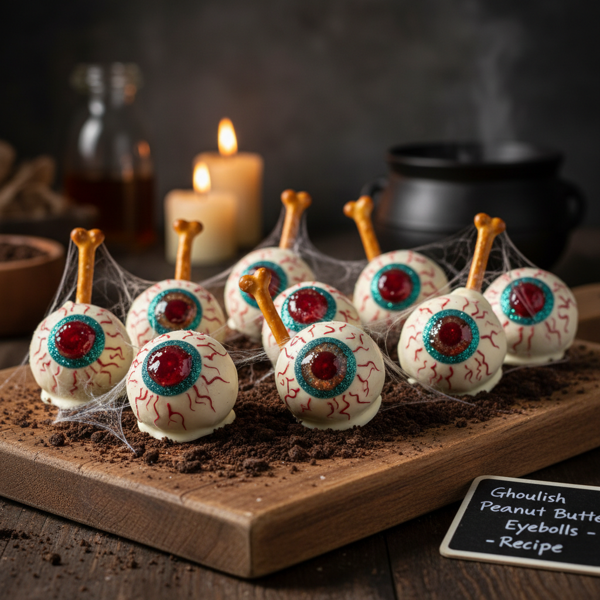 Ghoulish Peanut Butter Eyeballs recipe