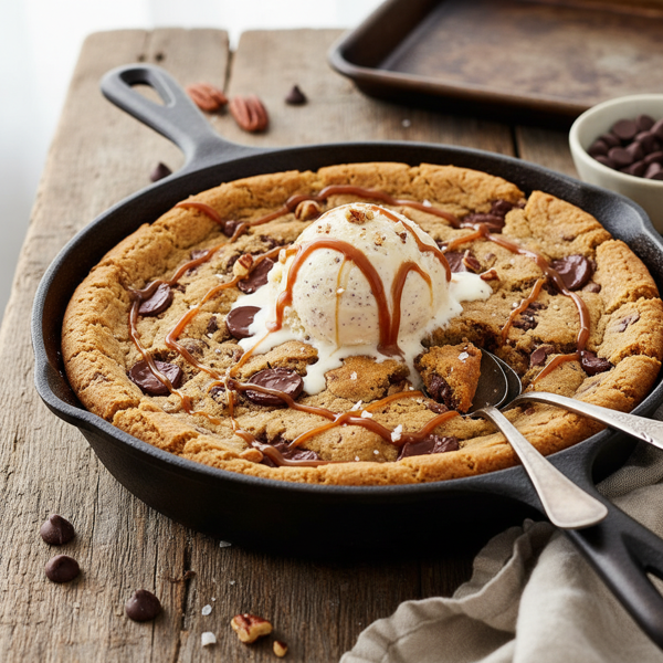 Giant Skillet Chocolate Chip Cookie Delight recipe