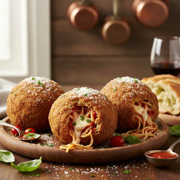 Giant Spaghetti-Stuffed Meatballs recipe