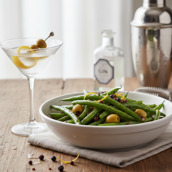 Gin-Infused Martini Green Beans recipe