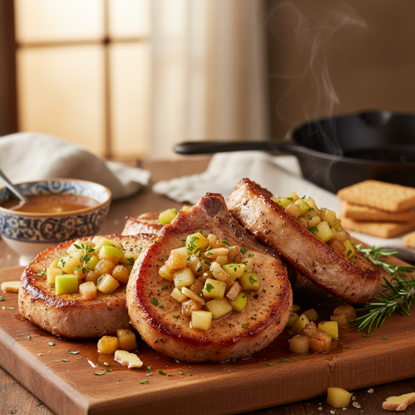 Ginger-Apple Stuffed Pork Chops recipe