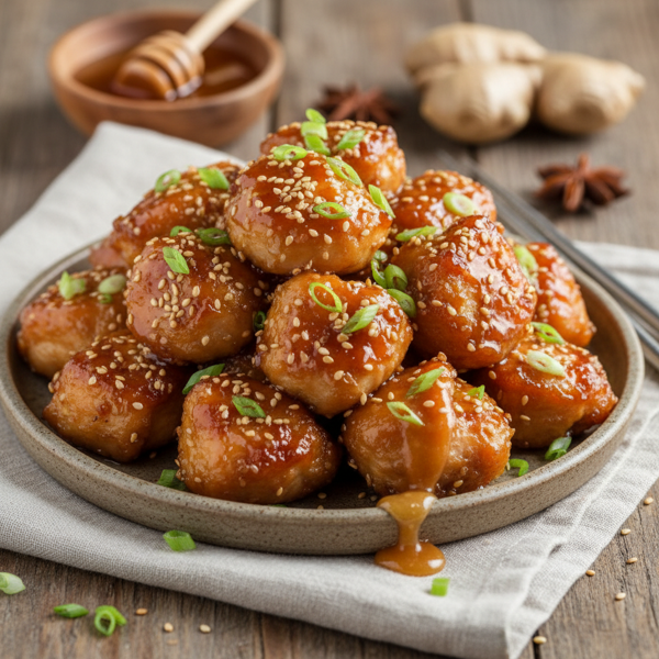 Ginger-Honey Glazed Chicken Bites recipe