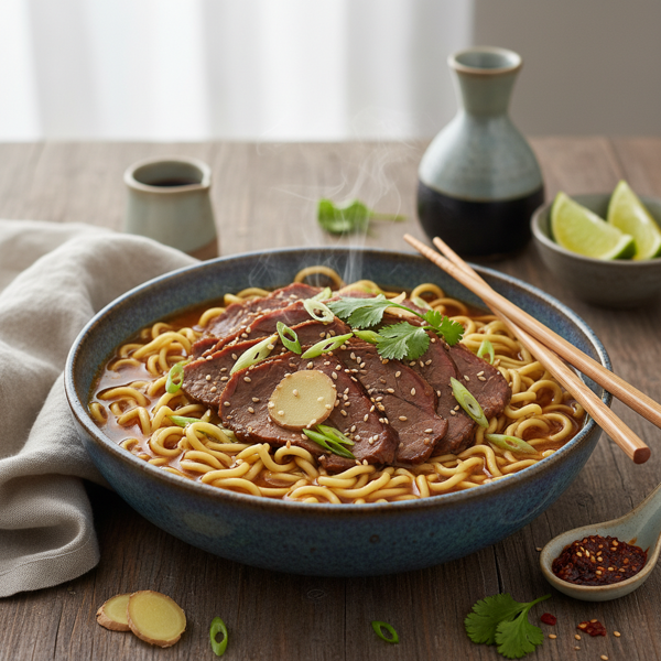 Ginger-Infused Beef Noodle Delight recipe