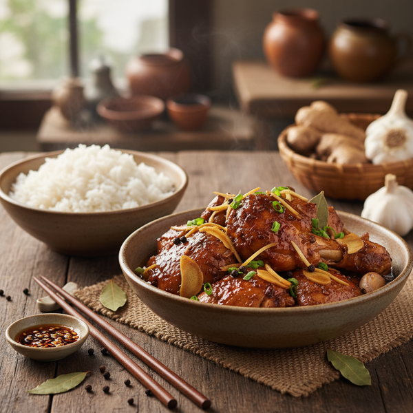 Ginger-Infused Filipino Chicken Adobo recipe
