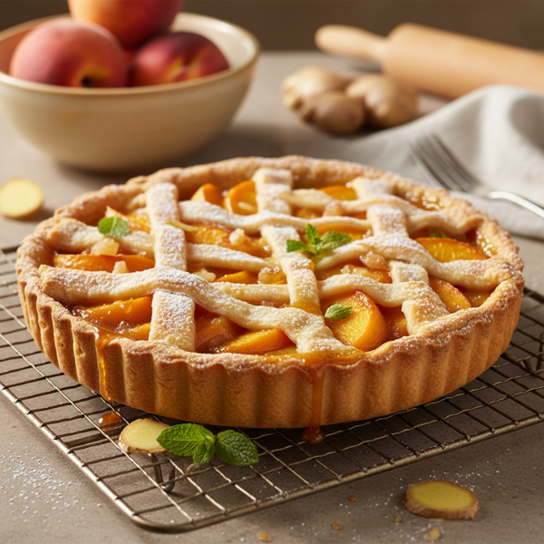 Ginger-Infused Peach Tart Delight recipe