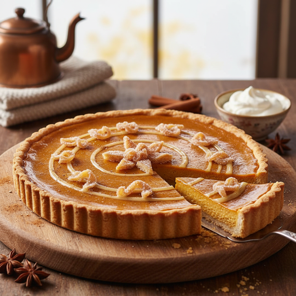Ginger-Infused Pumpkin Cream Tart recipe