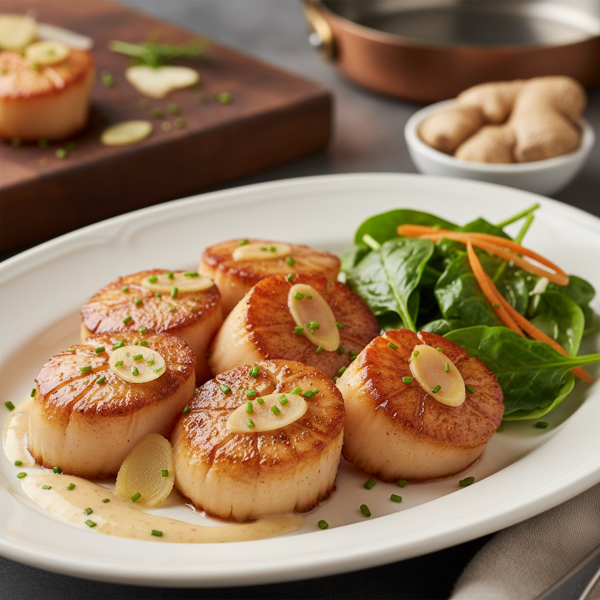 Ginger-Infused Seared Scallops recipe
