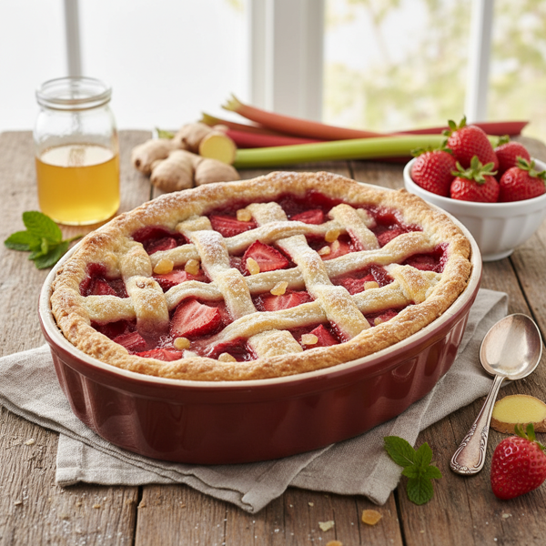 Ginger-Infused Strawberry-Rhubarb Delight recipe