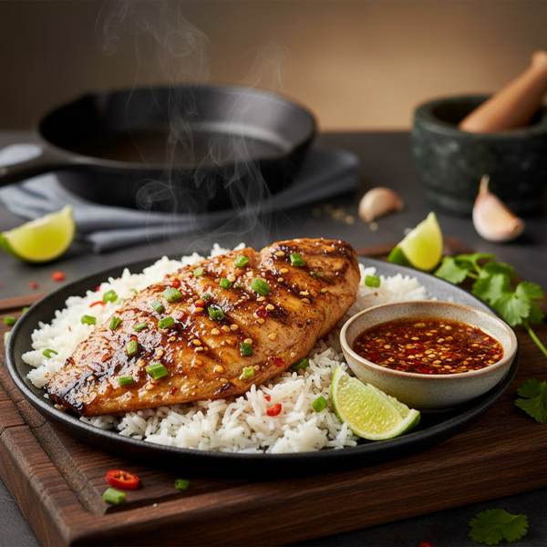 Ginger-Soy Grilled Tilapia with Spicy Garlic Marinade recipe