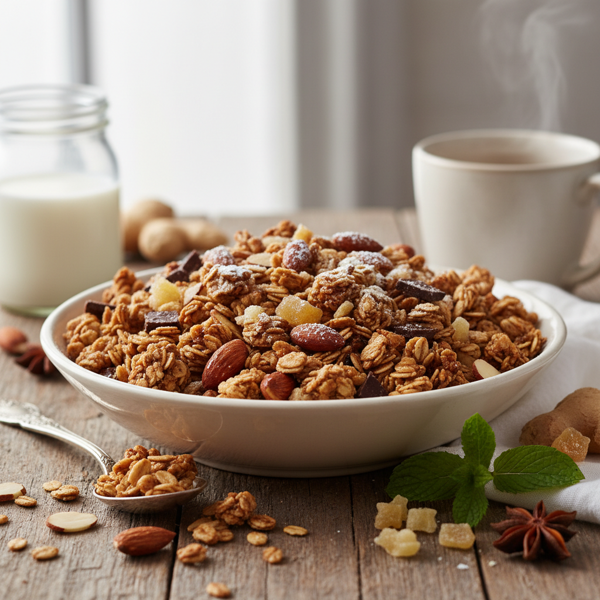 Ginger-Spiced Almond Crunch Granola recipe