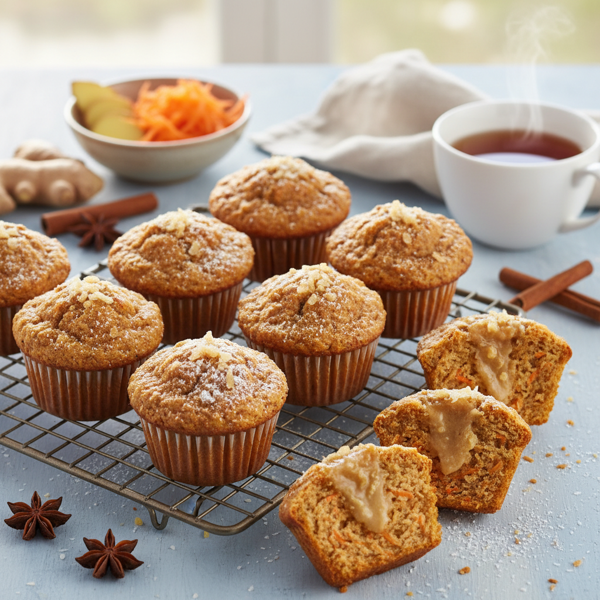Ginger-Spiced Carrot Coconut Muffins recipe