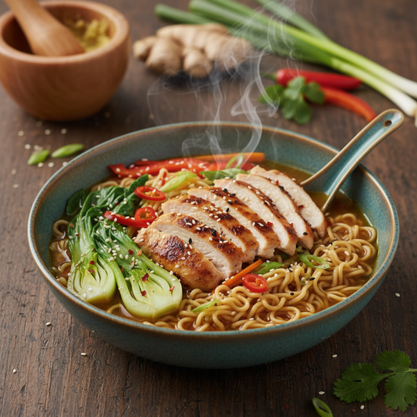 Ginger Chicken Noodle Bowls recipe