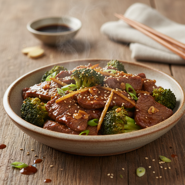Ginger Garlic Beef and Broccoli Stir-Fry recipe