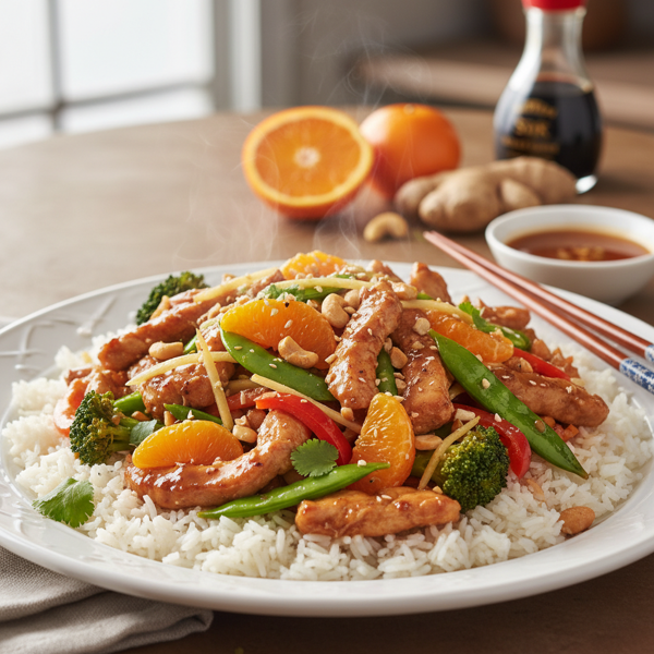 Ginger Mandarin Turkey Stir-Fry recipe