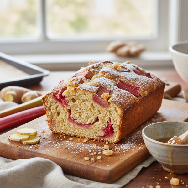 Ginger and Rhubarb Delight Bread recipe