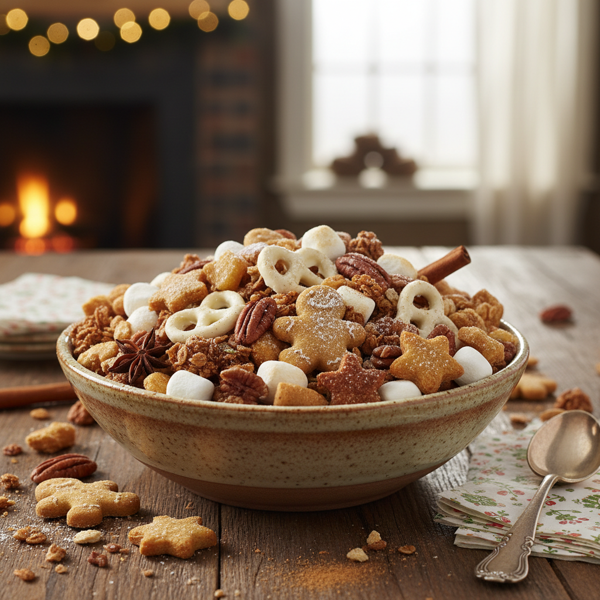 Gingerbread Bliss Snack Mix recipe