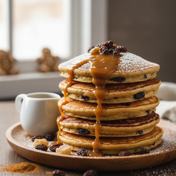 Gingerbread Delight Pancakes with Raisins recipe