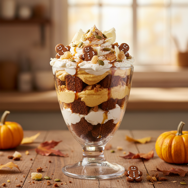 Gingerbread Pumpkin Delight Trifle recipe