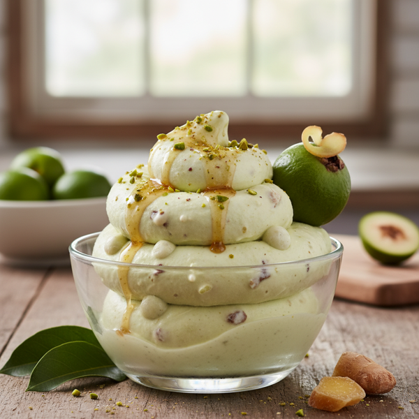 Gingered Feijoa Delight Frozen Yogurt recipe