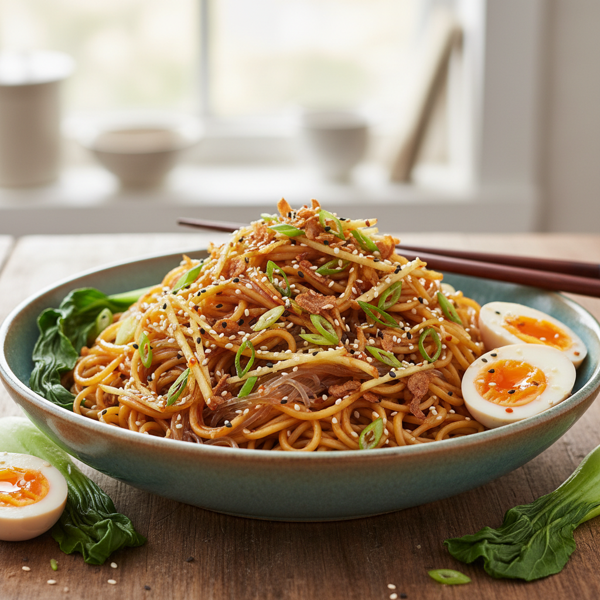 Gingered Spring Onion Noodle Delight recipe