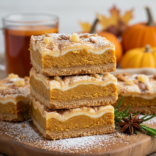 Gingersnap Pumpkin Spice Delight Bars recipe