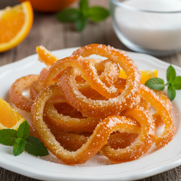 Glazed Candied Orange Peel recipe