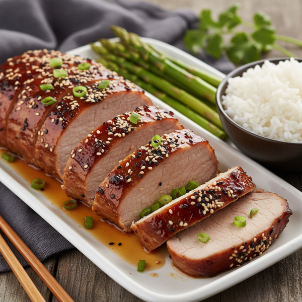 Glazed Sesame and Soy Pork Tenderloin recipe