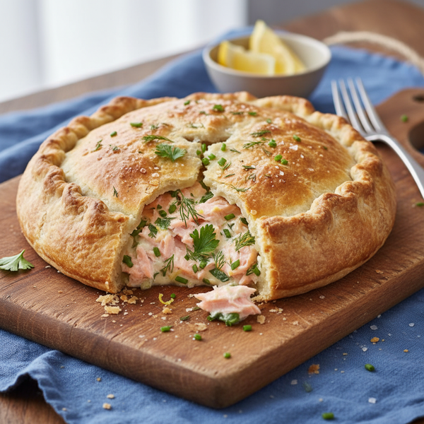 Gluten-Free Salmon and Herb Magic Pie recipe
