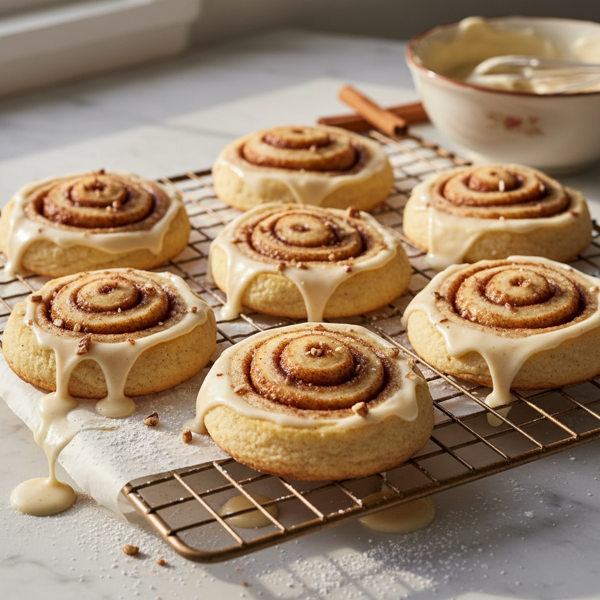 Gluten-Free Swirled Cinnamon Roll Cookies recipe