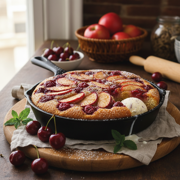 Gluten-Free Upside-Down Apple and Cherry Delight recipe
