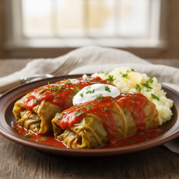 Golabki: Delicious Polish Stuffed Cabbage Rolls recipe