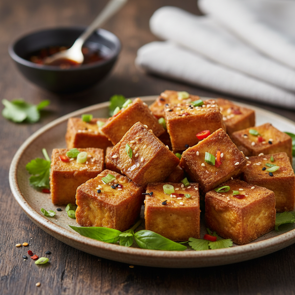 Golden-Browned Dry-Fried Tofu Delight recipe