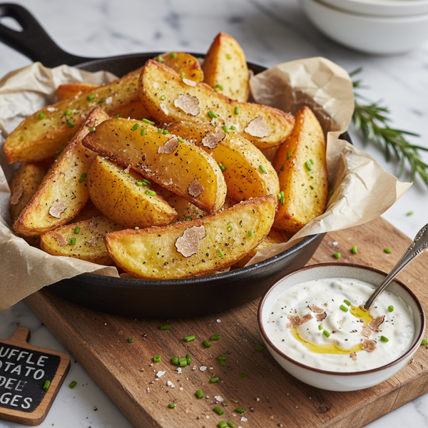 Golden Air-Fried Truffle Potato Wedges recipe