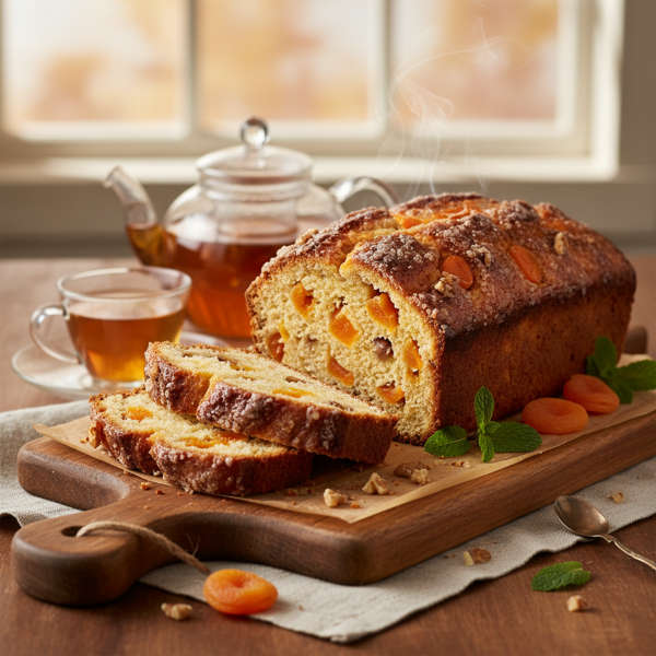 Golden Apricot Infused Tea Bread recipe