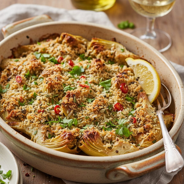 Golden Baked Artichoke Hearts Delight recipe