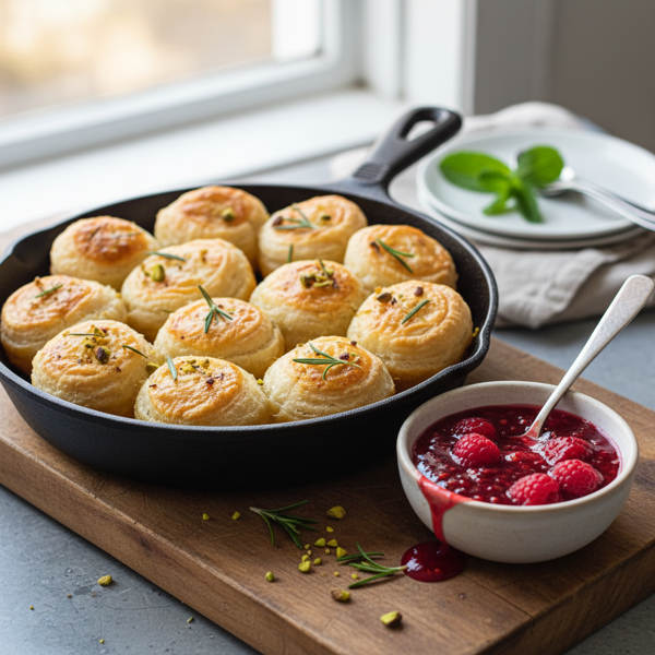 Golden Baked Brie Bites with Raspberry Dipping Sauce recipe