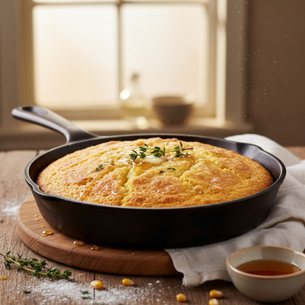 Golden Buttermilk Skillet Cornbread recipe