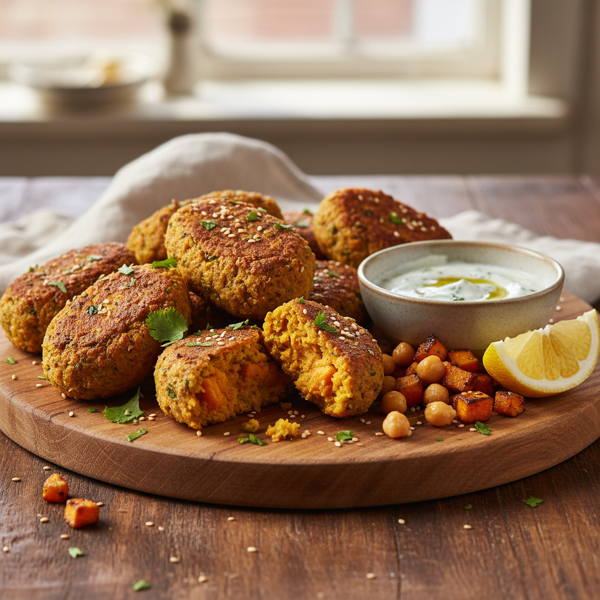Golden Chickpea and Sweet Potato Koftas recipe