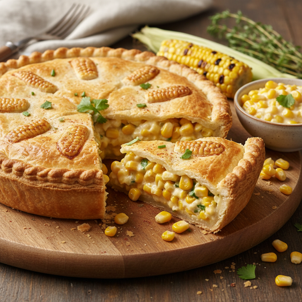 Golden Corn Delight Pie recipe