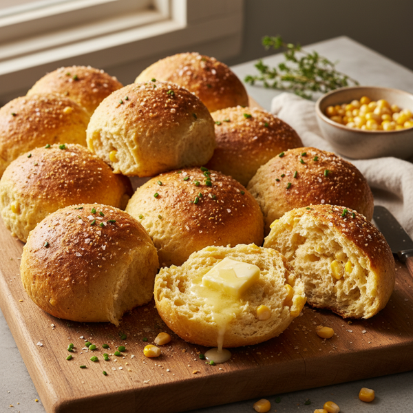 Golden Corn Yeast Rolls recipe